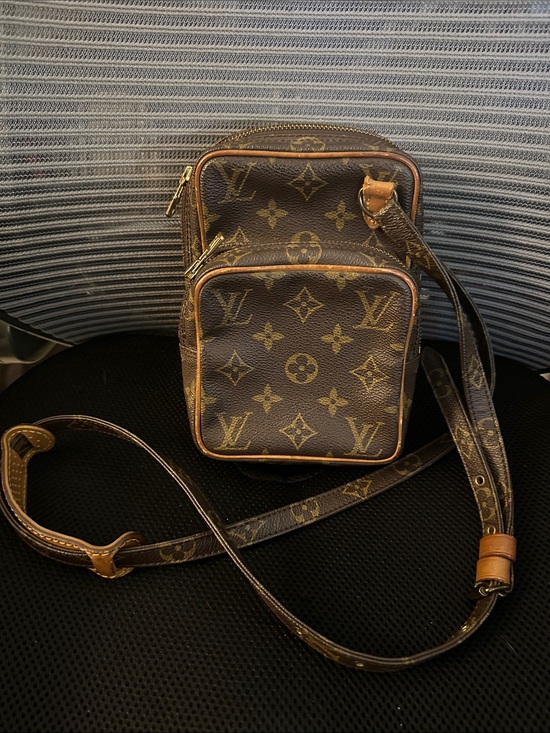 Handbags - Louis Vuitton Brown Coated Canvas Amazon Mini Crossbody Bag